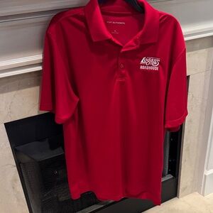 Port Authority Red Polo Shirt with Logan’s logo size XL. Listing 18104